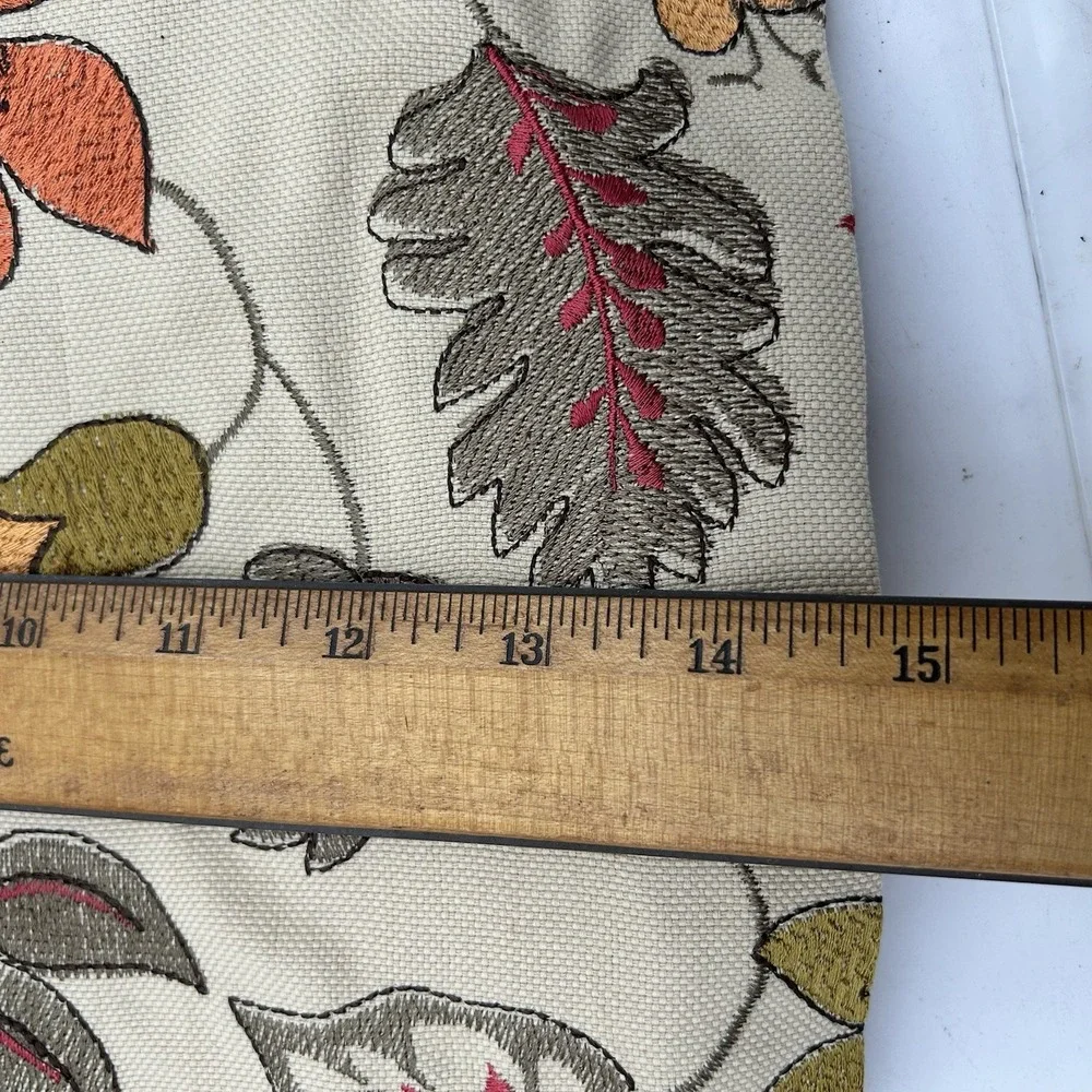 Tossed Pillow Case Floral Fall Colors  22x15‎ Woven Material